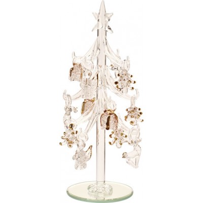 Glass Tree with Ornaments